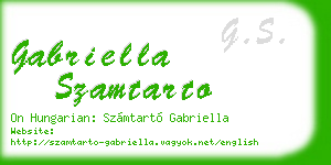 gabriella szamtarto business card