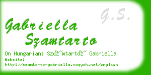 gabriella szamtarto business card